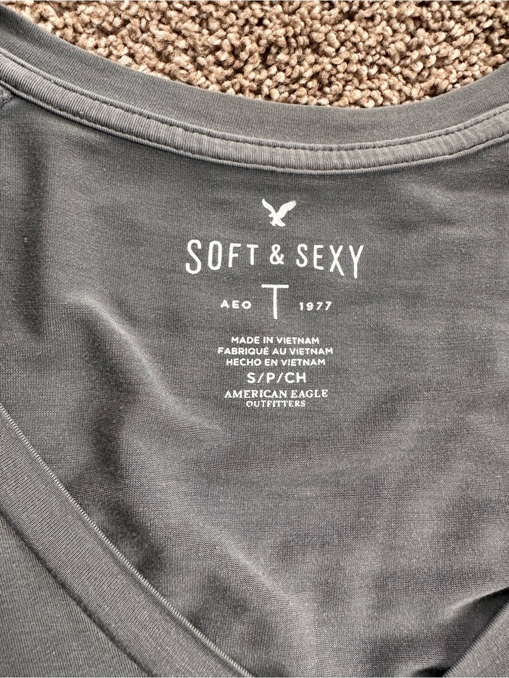 American Eagle Outfitters Soft & Sexy V-Neck Tee Duo - Black & Gray - Picture 5 of 5